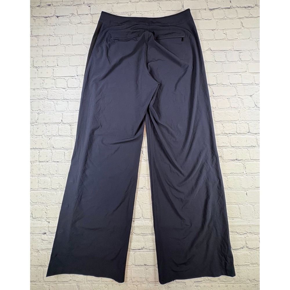 Athleta Gramercy Track Wide Leg Pants Women 6 Navy Good Travel - Picture 2 of 10